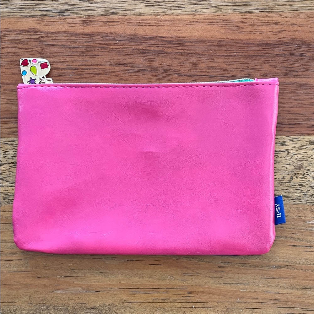 Ipsy Pink Leather Pouch